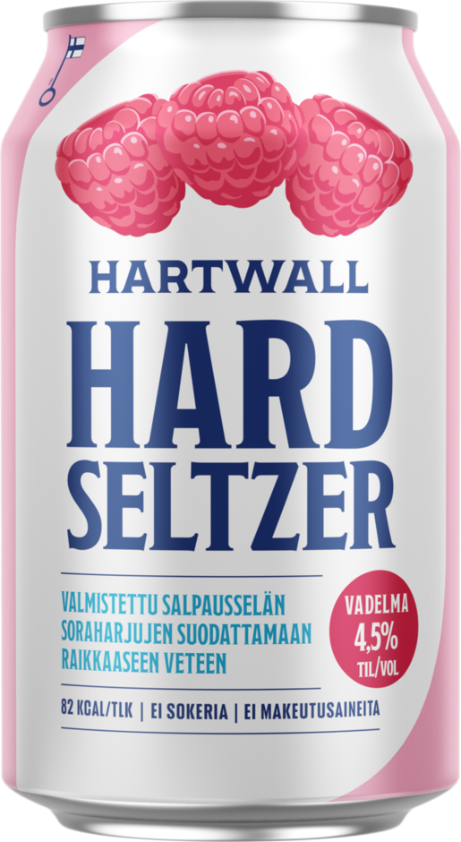 Hartwall hard seltzer hallon 4,5% 0,33l
