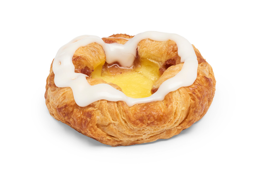 SBS strawberry-vanilla danish pastry 48x96g raw frozen, contains 350g of sugar icing
