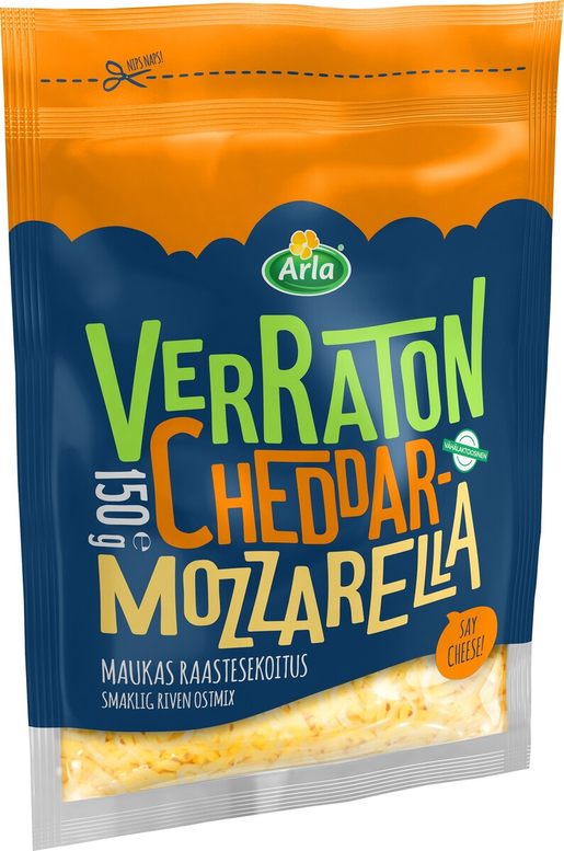 Arla Verraton cheddar-mozzarella shredded cheese 150g