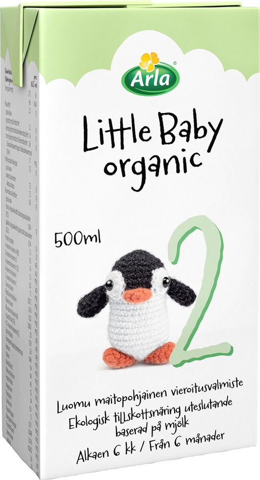 Arla Little Baby 2 500 ml Luomu maitopohjainen vieroitusvalmiste UHT käyttövalmis