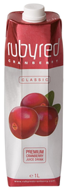 Rubyred Cranberry Juice Drink Classic 1L