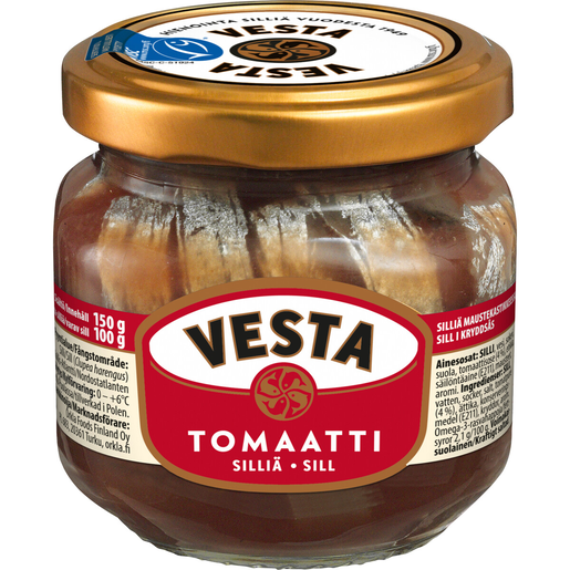 Vesta MSC herring in tomato sauce 150/100g