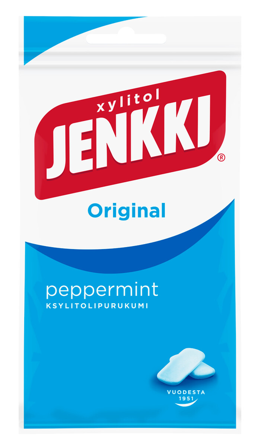 Jenkki Original Peppermint xylitol chewing gum 30g