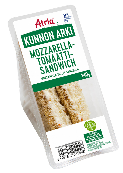 Atria Kunnon Arki Mozzarella-Tomat Sandwich 140g