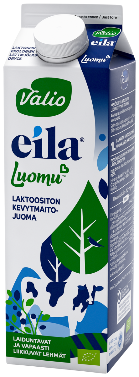 Valio Eila organic semi skimmed milk drink 1l lactose free