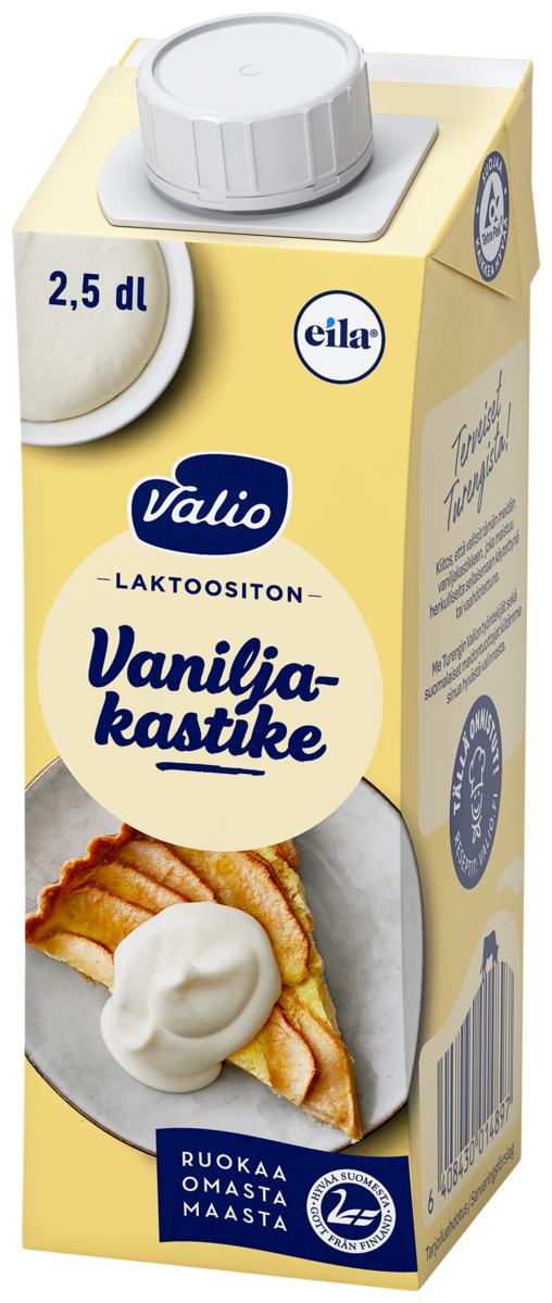Valio whipping vanilla sauce 9% 2,5dl lactose free, UHT
