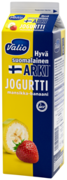 Valio Hyvä suomalainen Arki jordgubb-banan yoghurt 1kg