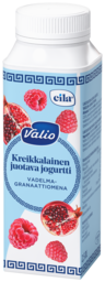 Valio kreikkalainen vadelma-granaattiomena juotava jogurtti 2,5dl laktoositon