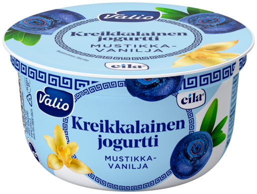 Valio kreikkalainen mustikka-vanilja jogurtti 150g laktoositon