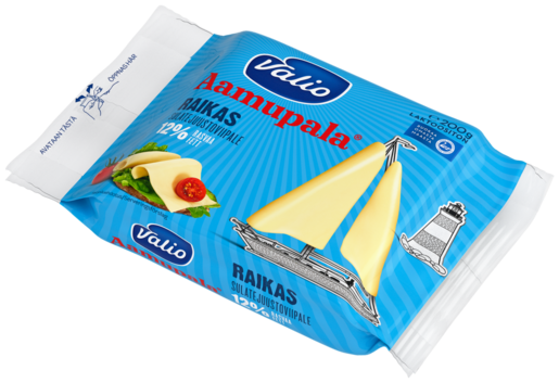 Valio Aamupala light 12% processed cheese slices 200g lactose free