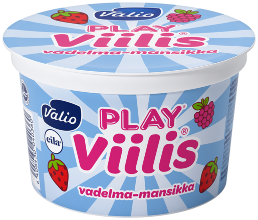 Valio Play Viilis raspberry-strawberry fermented milk 200g lactose free