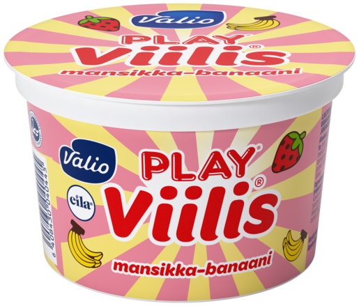 Valio Play Viilis jordgubb-banan fil 200g laktosfri