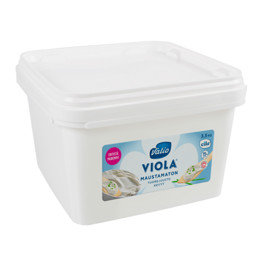 Valio Viola kevyt maustamaton tuorejuusto 3,5kg laktoositon