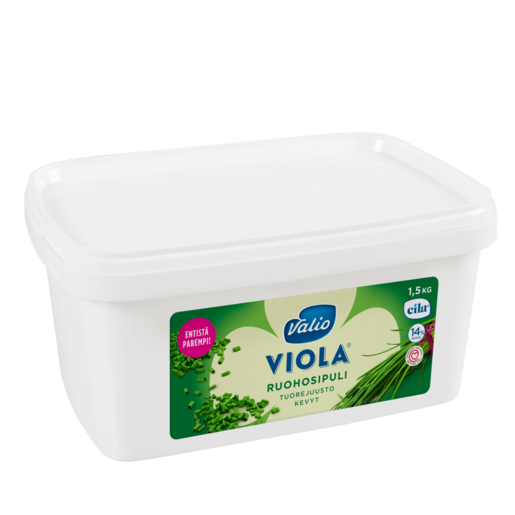 Valio Viola kevyt ruohosipuli tuorejuusto 1,5kg laktoositon