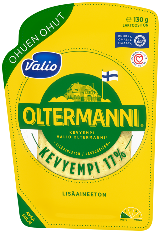 Valio Oltermanni 17% tunn ost skivor 130g