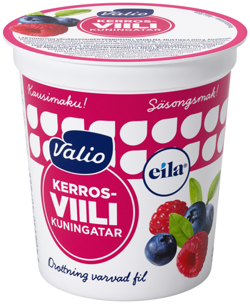 Valio layered berry mix fermented milk 1% 200g lactose free