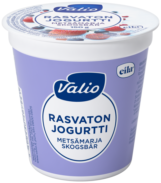 Valio forest fruit yoghurt 150g fat free lactose free