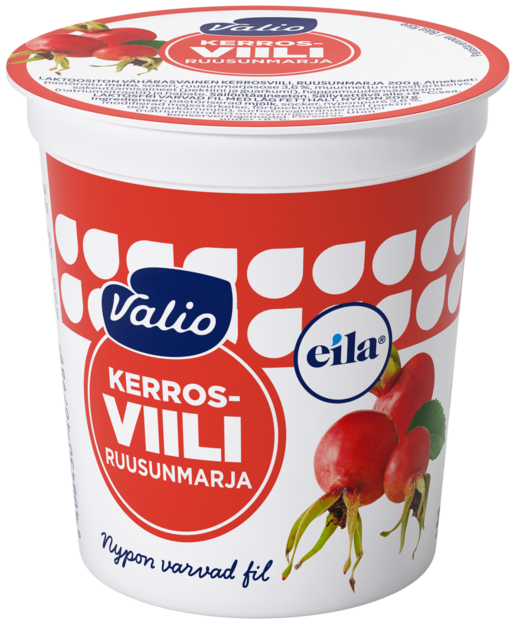 Valio layered roship fermented milk 1% 200g lactose free