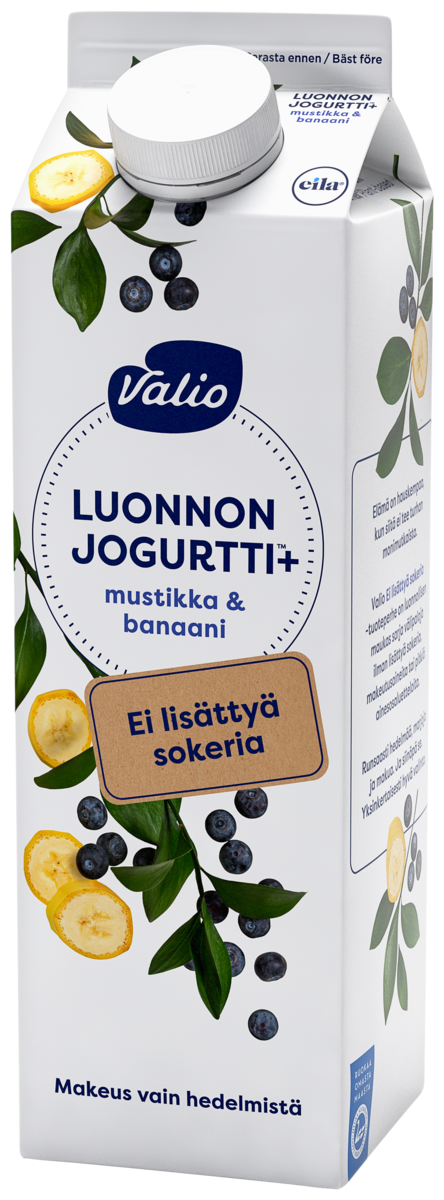 Valio Luonnonjogurtti+ blueberry-banana 1 kg lactose free