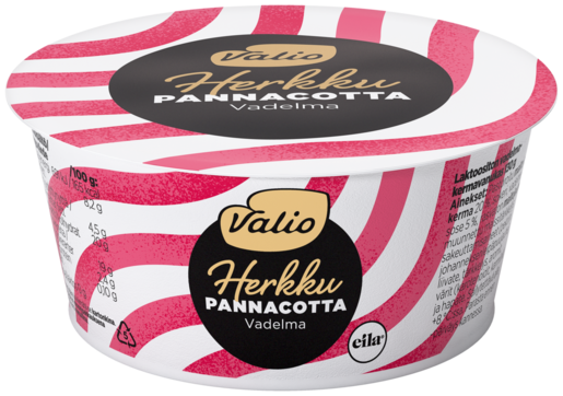 Valio Delicacy pannacotta 130 g raspberry lactose free