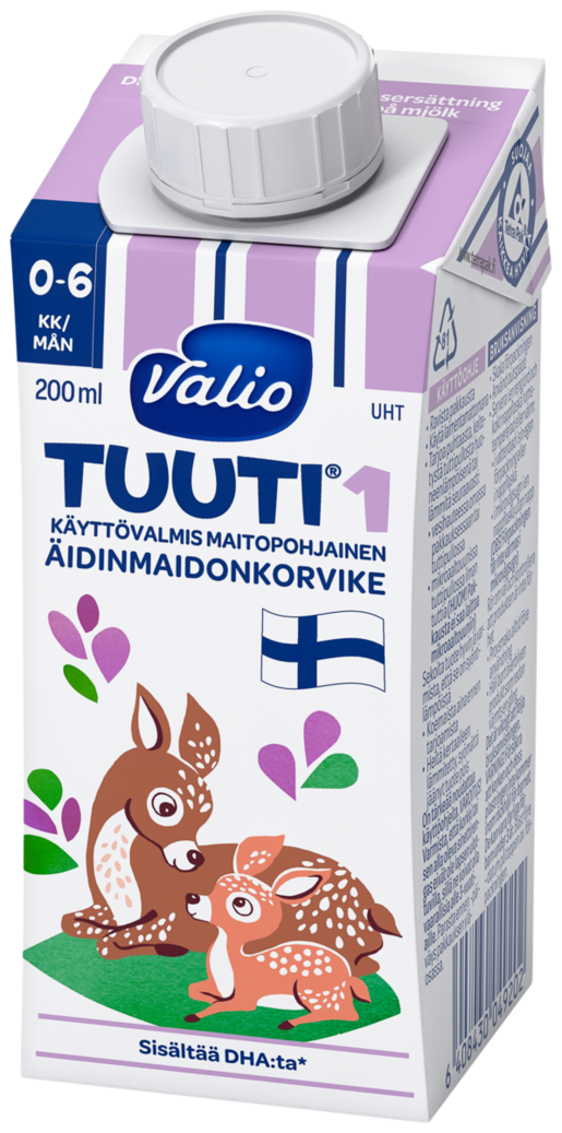 Valio Tuuti 1 modersmjölksersättning uteslutande baserad på mjölk 200ml UHT