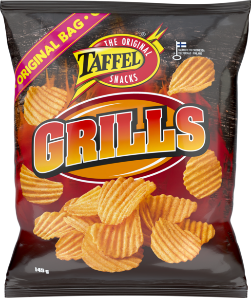 Taffel Grills grill flavoured potato chips 145g