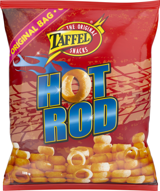 Taffel Hot Rod flavoured potato ring 115g