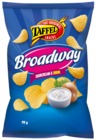 Taffel Broadway sourcream onion flavoured potato chips 75g