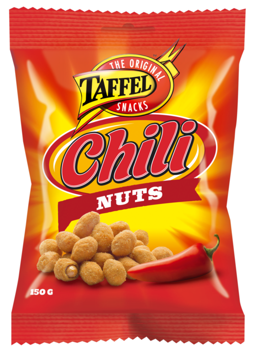 Taffel Chili Nuts chilikryddbelagda jordnötter 150g