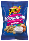 Taffel Broadway Nuts sourcream onion coated peanuts 150g