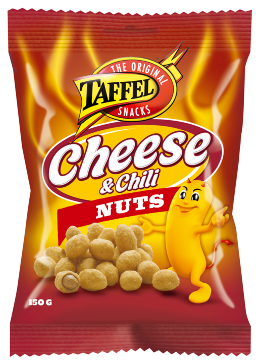 Taffel Cheese Chili Nuts kuorrutettu maapähkinä 150g