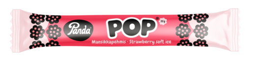 Panda Pop strawberry soft ice cream filled liquorice bar 22g