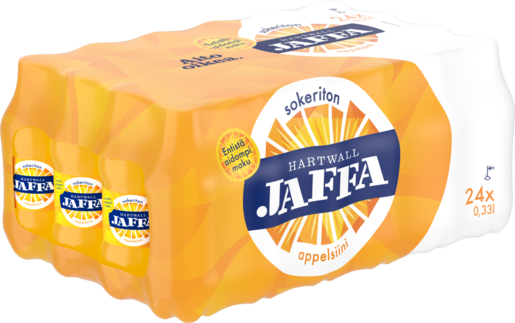 Hartwall Jaffa Appelsiini sokeriton virvoitusjuoma 24x0,33l
