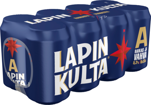 8 x Lapin Kulta beer 5,2% 0,33 l