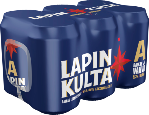 6 x Lapin Kulta beer 5,2% 0,33 l