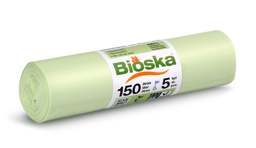 Bioska natural bioavfallssäck 750x1150mm 150l 5st