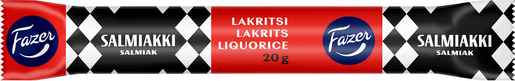 Fazer Salmiakki salted liquorice bar 20g