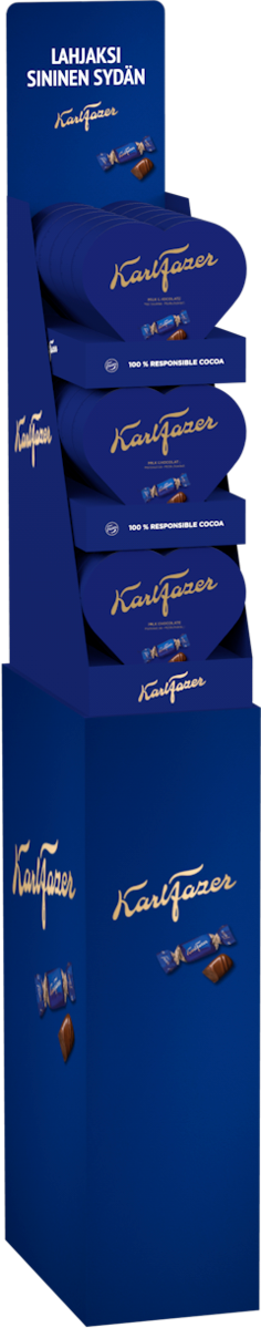 DSP Karl Fazer Heart milk chocolate praline 24x225g
