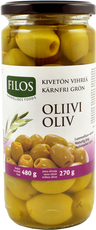 Filos pitted green olive mammouth 480/270g