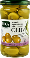 Filos kivetön vihreä valkosipulitäytteinen oliivi 315/165g