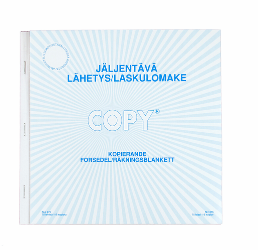 LÄHETYS/LASKULOMAKE 30X21CM/ 75 LEHTEÄ