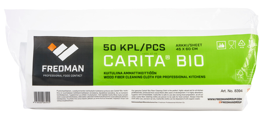 Carita Bio yleisliina 45x60cm, 50gsm perforoitu rulla 50kpl/rll, 6rll/ltk