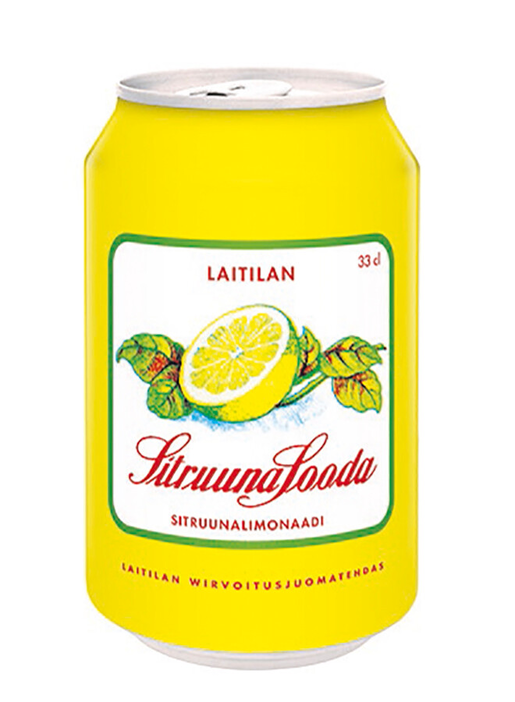 Laitilan Sitruunasooda 0,33L lemonade with taste of lemon