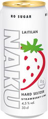 Laitilan Naku Hard Seltzer Strawberry-Lime long drink 4,5% 0,33l