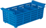 E. Ahlström Diskbox 8 fack blå, till bestick, 43x21x15cm