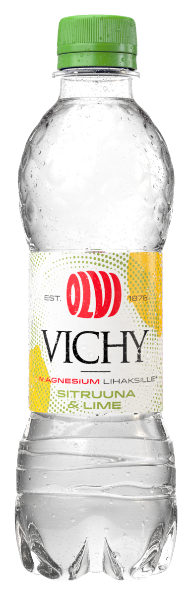 OLVI Vichy+Mg Citron&Lime 0,5l flaska