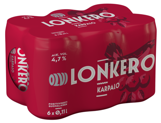 OLVI 0,33 L CAN 6-PACK CRANBERRY LONG DRINK 4,7%
