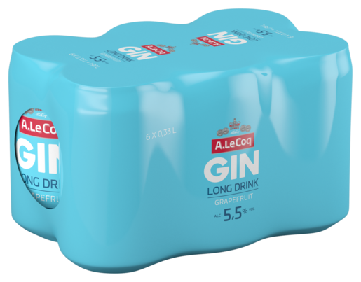 6 x A. Le Coq GIN&Grapefruit Long Drink 5,5% 0,33 l can