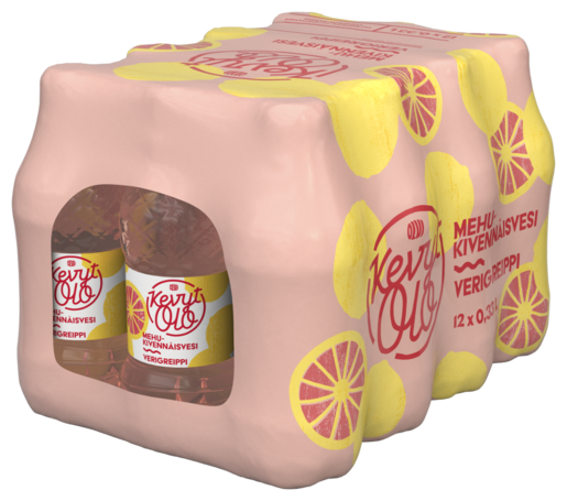 KevytOlo Pink grapefruit juice mineral water 12x0,33l bottle