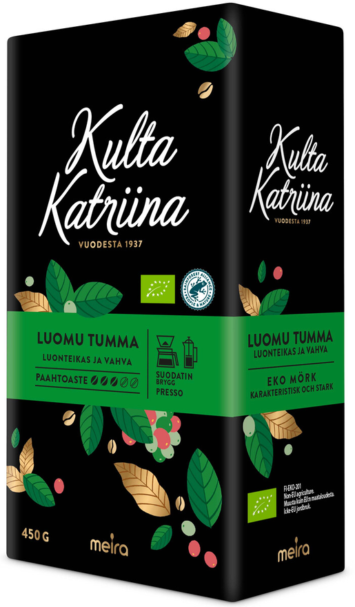 Kulta Katriina organic dark roast filter coffee 450g